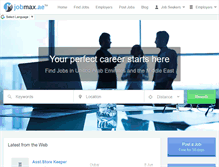 Tablet Screenshot of jobmax.ae